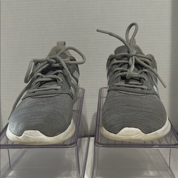 Adidas Gray and White Sneakers with Breathable Knit Upper - Picture 3 of 7